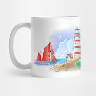 Celtic maritime landscape Mug